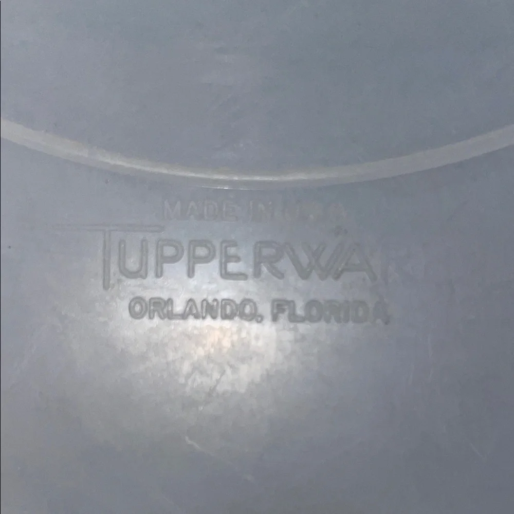 Tupperware Clear/Translucent Plastic Lid with Embossed Logo
